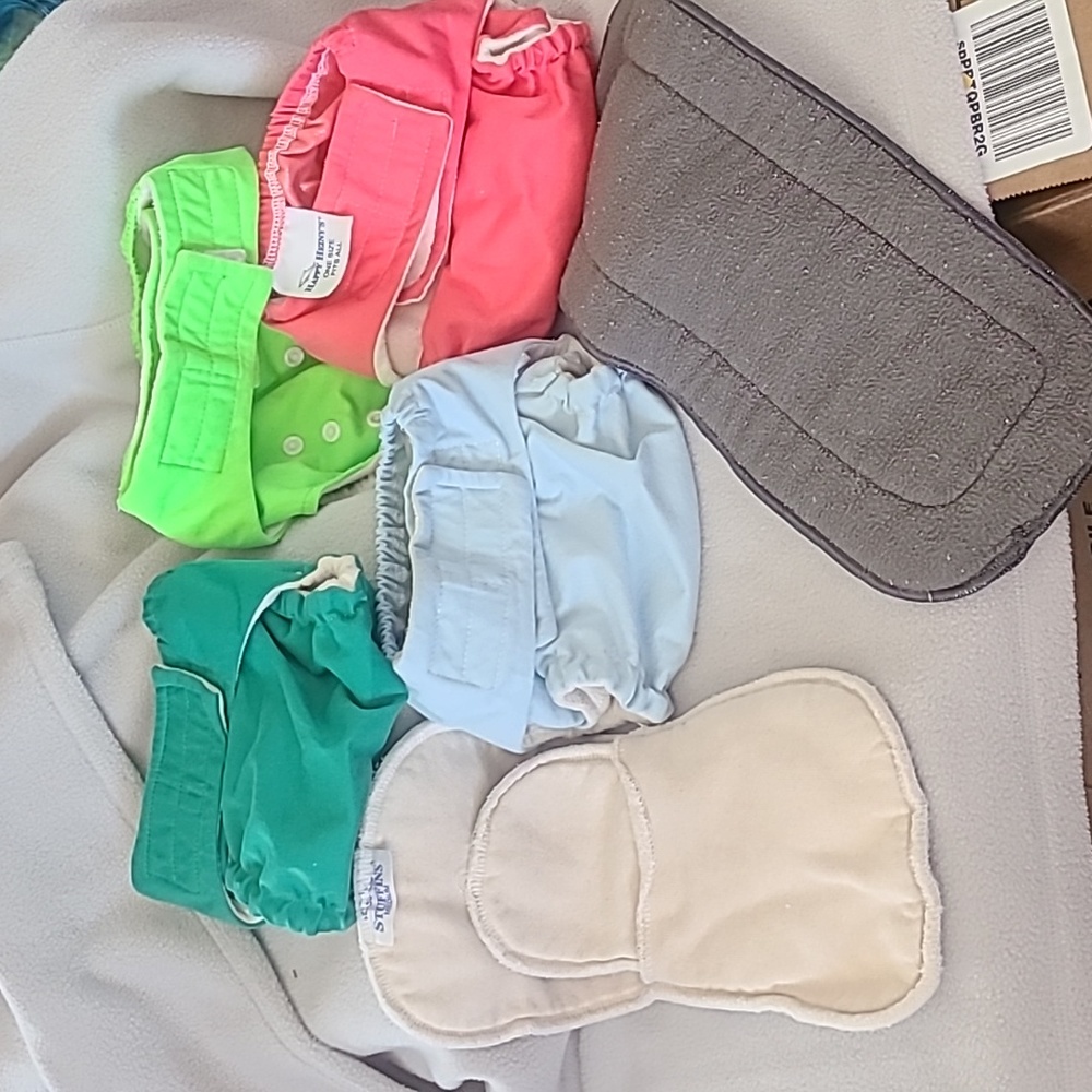 Washable Cloth Adjustable Baby Diapers LOT